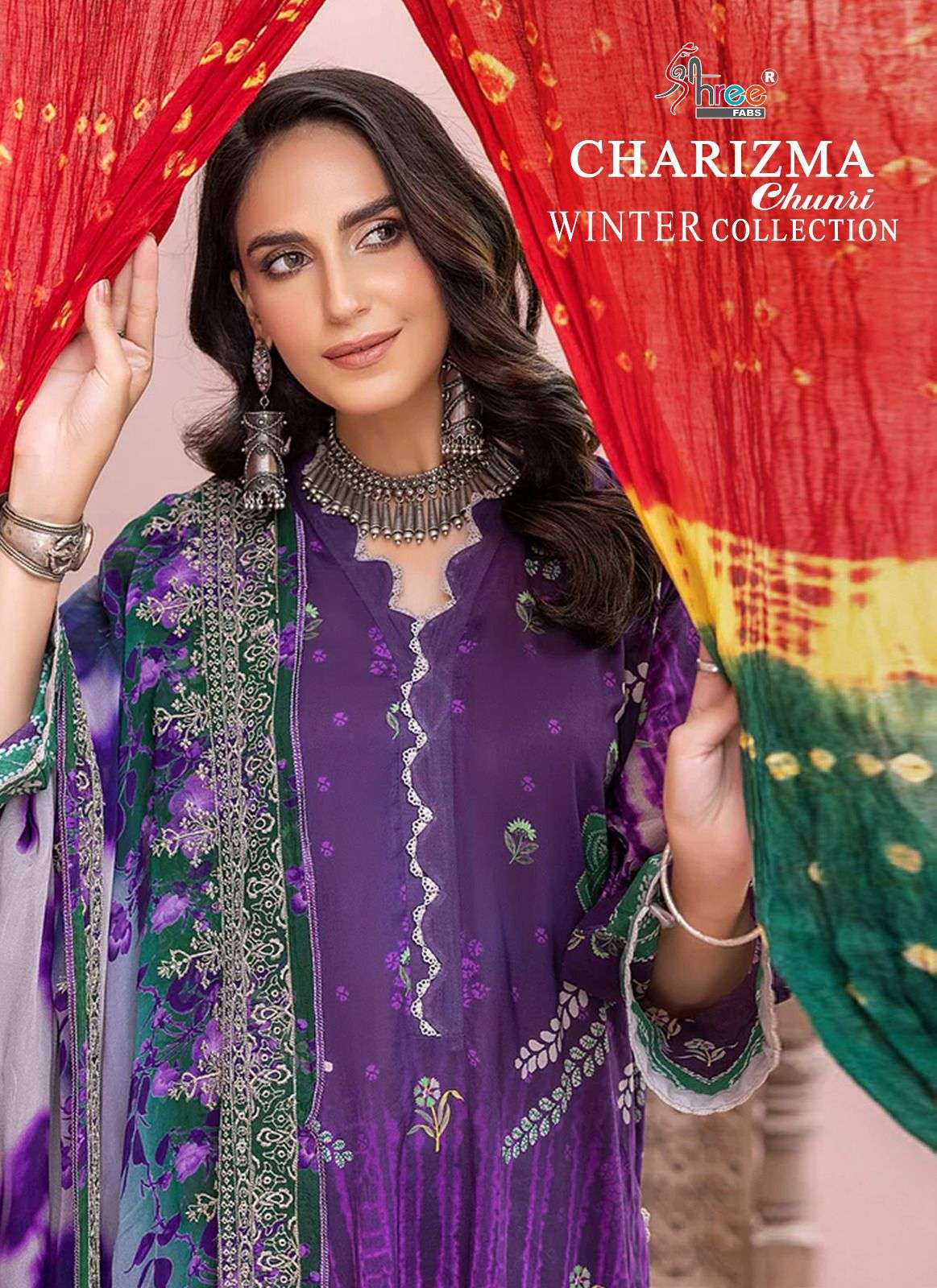 CHARIZMA CHUNRI WINTER COLLECTION BY SHREE FABS 2410 TO 2416 SERIES PASHMINA WORK DRESSES