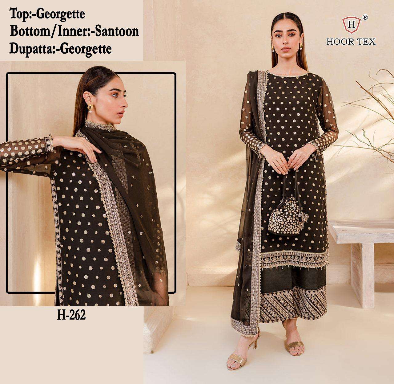 H-262 HIT DESIGN BY HOOR TEX FAUX GEORGETTE WORK PAKISTANI DRESS