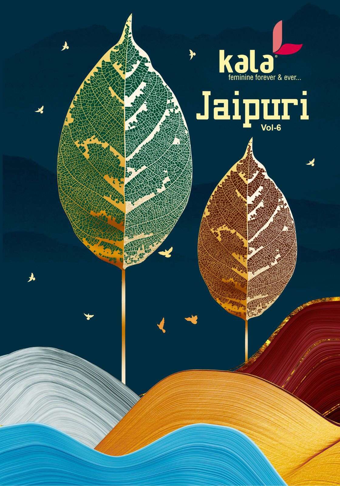 JAIPURI VOL-6 BY KALA 6401 TO 6412 SERIES COTTON PRINT DRESSES