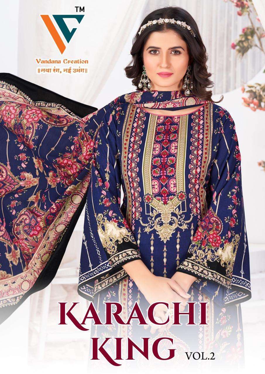 KARACHI KING BY VANDANA FASHION 2001 TO 2008 SERIES COTTON PRINT PAKISTANI DRESSES