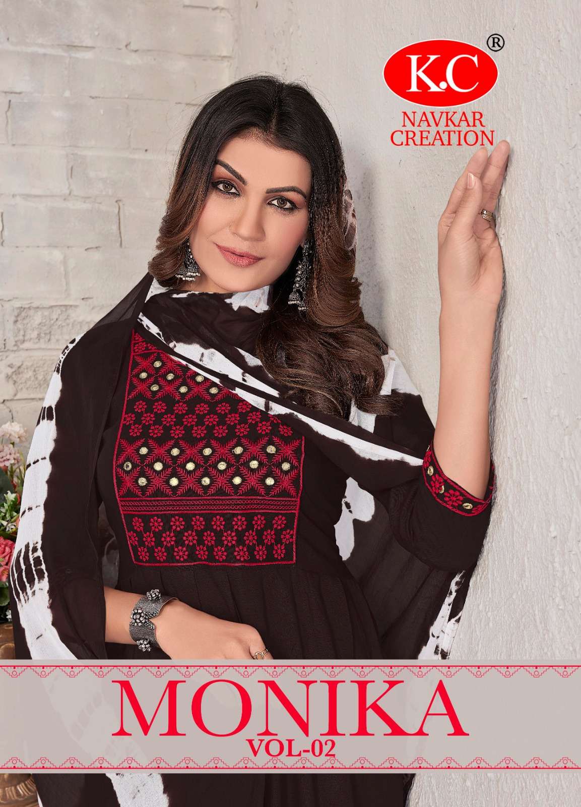 KC MONIKA VOL-2 BY AQSAWHOLESALE 2001 TO 2008 SERIES RAYON WORK READYMADE DRESSES