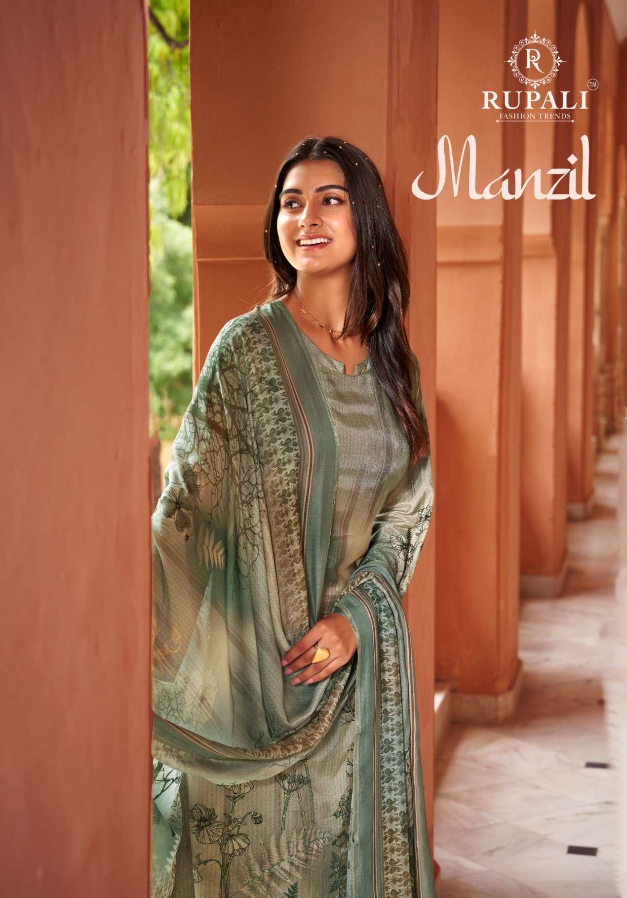 MANZIL BY RUPALI 6031 TO 6034 SERIES PURE VISCOSE MUSLIN PRINT WORK DRESSES