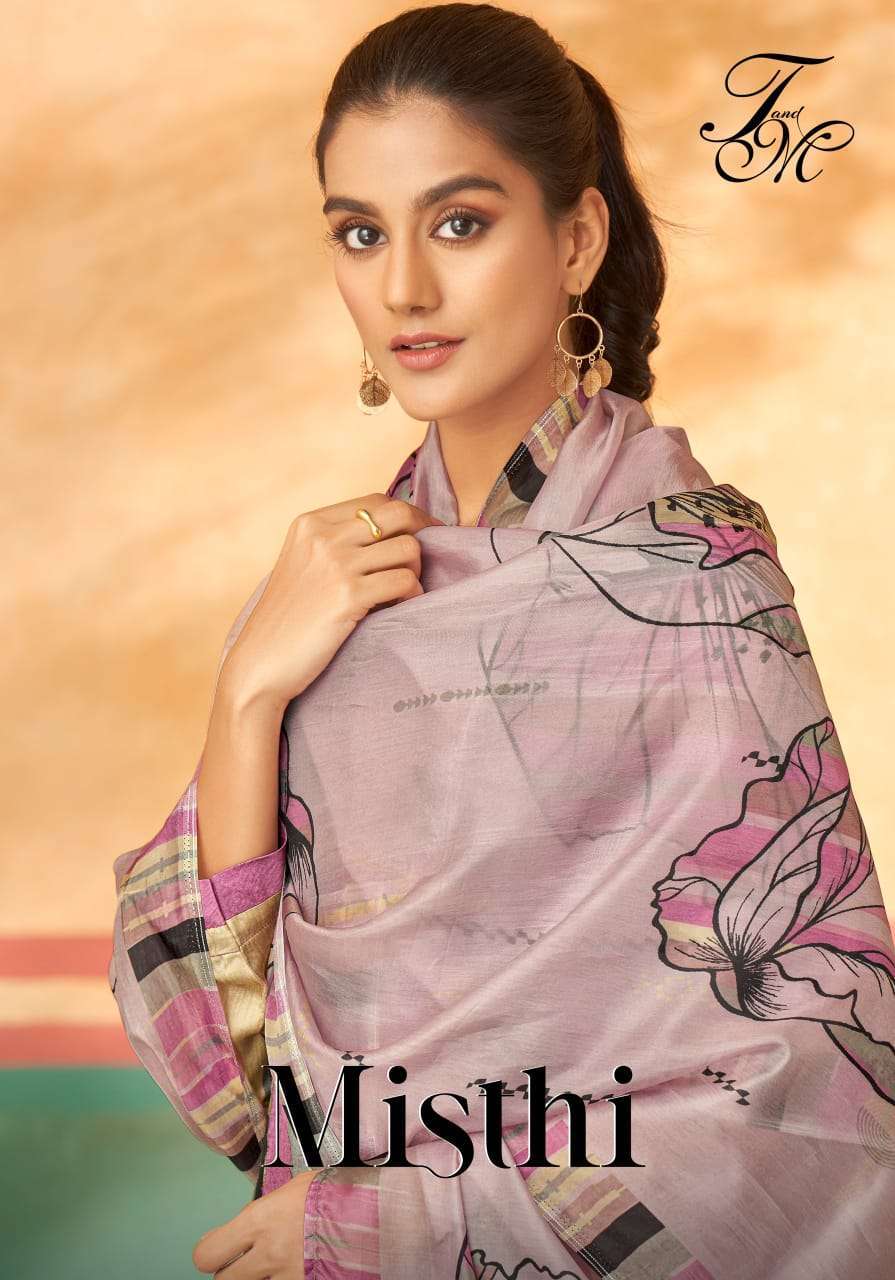 MISHTI BY T&M 2238 TO 2295 SERIES GAZI SILK PRINT HANDWORK DRESSES