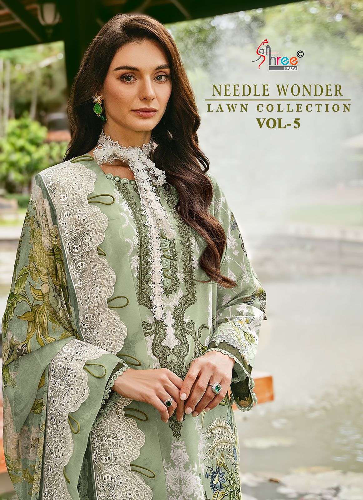 NEEDLE WONDER LAWN COLLECTION VOL-5 BY SHREE FABS COTTON PRINT WORK PAKISTANI DRESSES