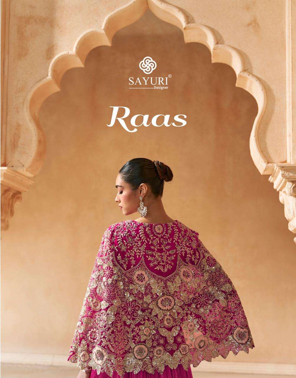 RAAS BY SAYURI 5603 TO 5605 SERIES CHINON SILK HEAVY WORK READYMADE LEHENGA CHOLIS