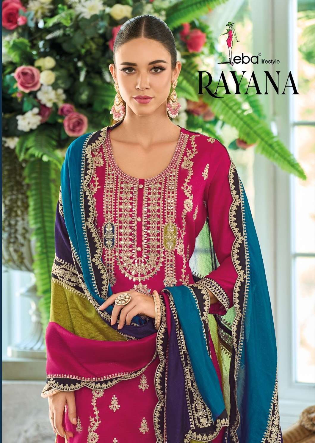 RAYANA BY EBA LIFESTYLE 1697 TO 1700 SERIES CHINON HEAVY WORK READYMADE DRESSES