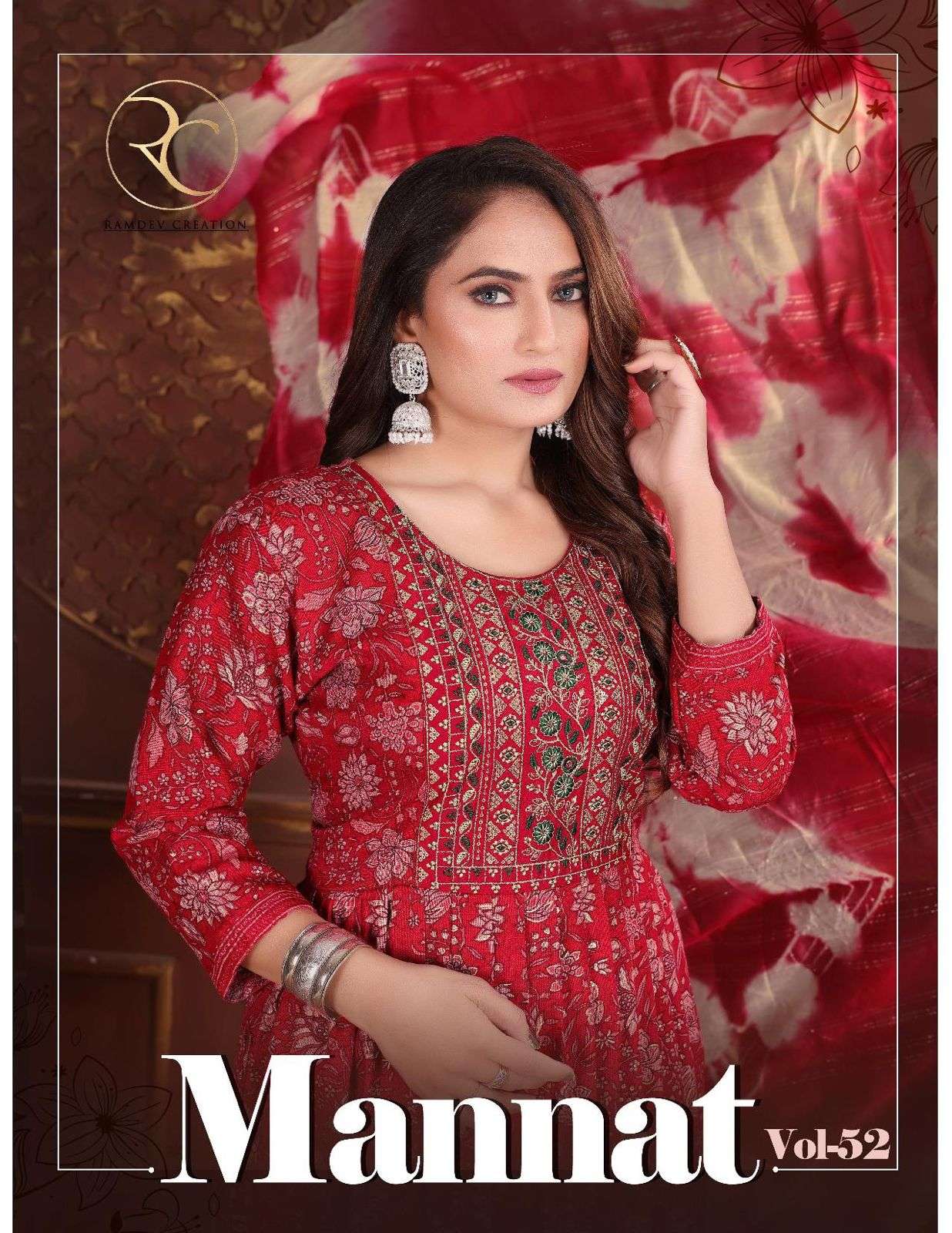 RC MANNAT VOL-52 BY AQSAWHOLESALE 101 TO 108 SERIES CAPSULE WORK READYMADE DRESSES