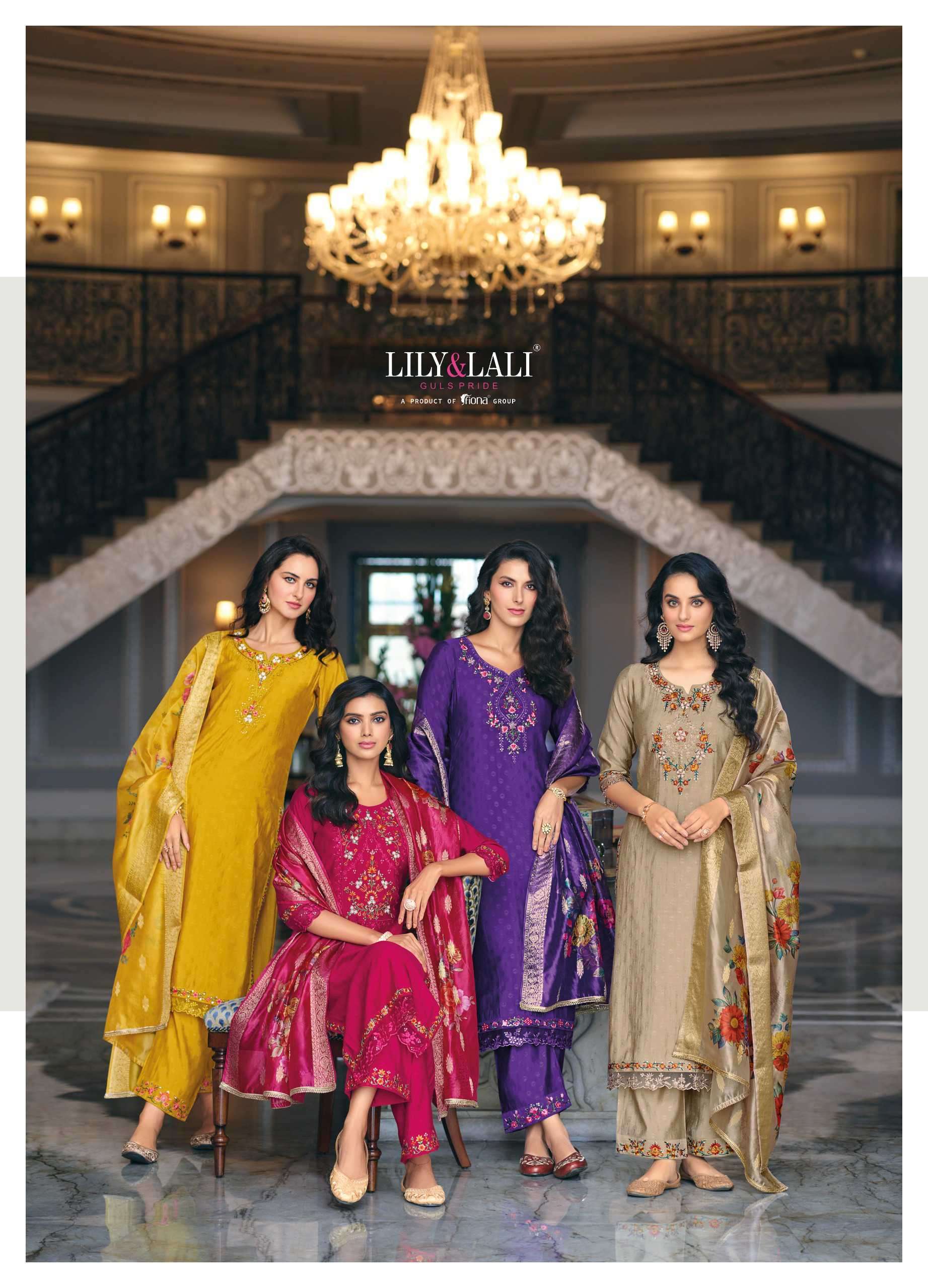 RUBAB BY LILY&LALI 1901 TO 1906 SERIES VISCOSE SILK HEAVY WORK READYMADE DRESSES