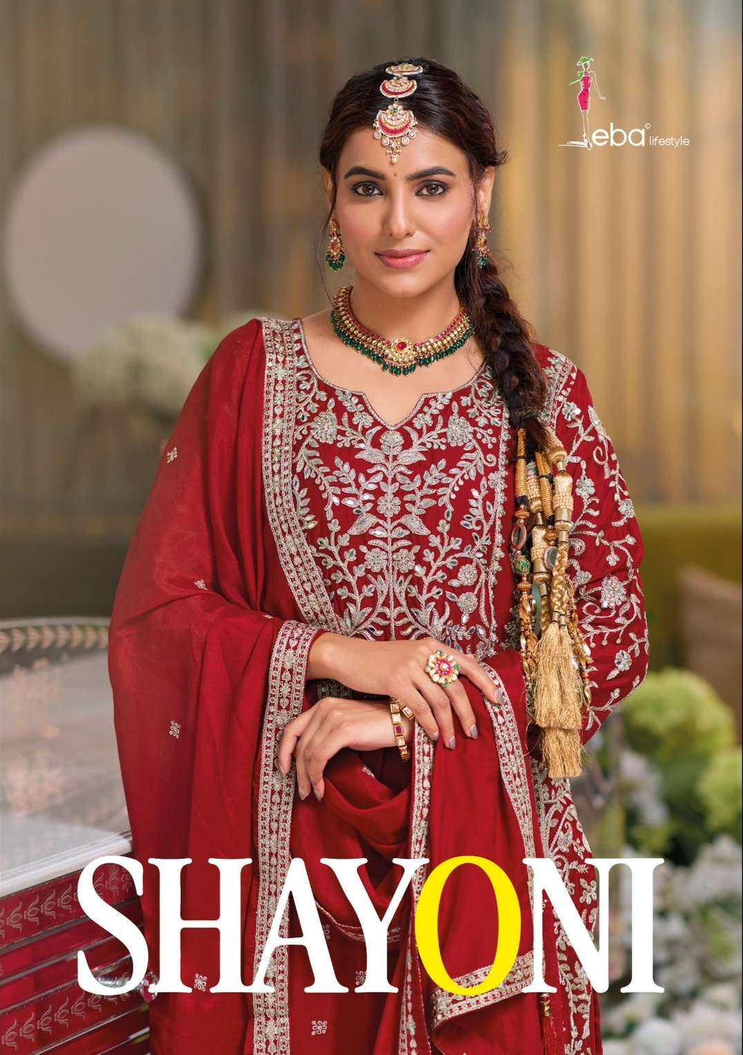 SHAYONI BY EBA LIFESTYLE 1708 TO 1710 SERIES CHINON EMBROIDERY WORK READYMADE DRESSES