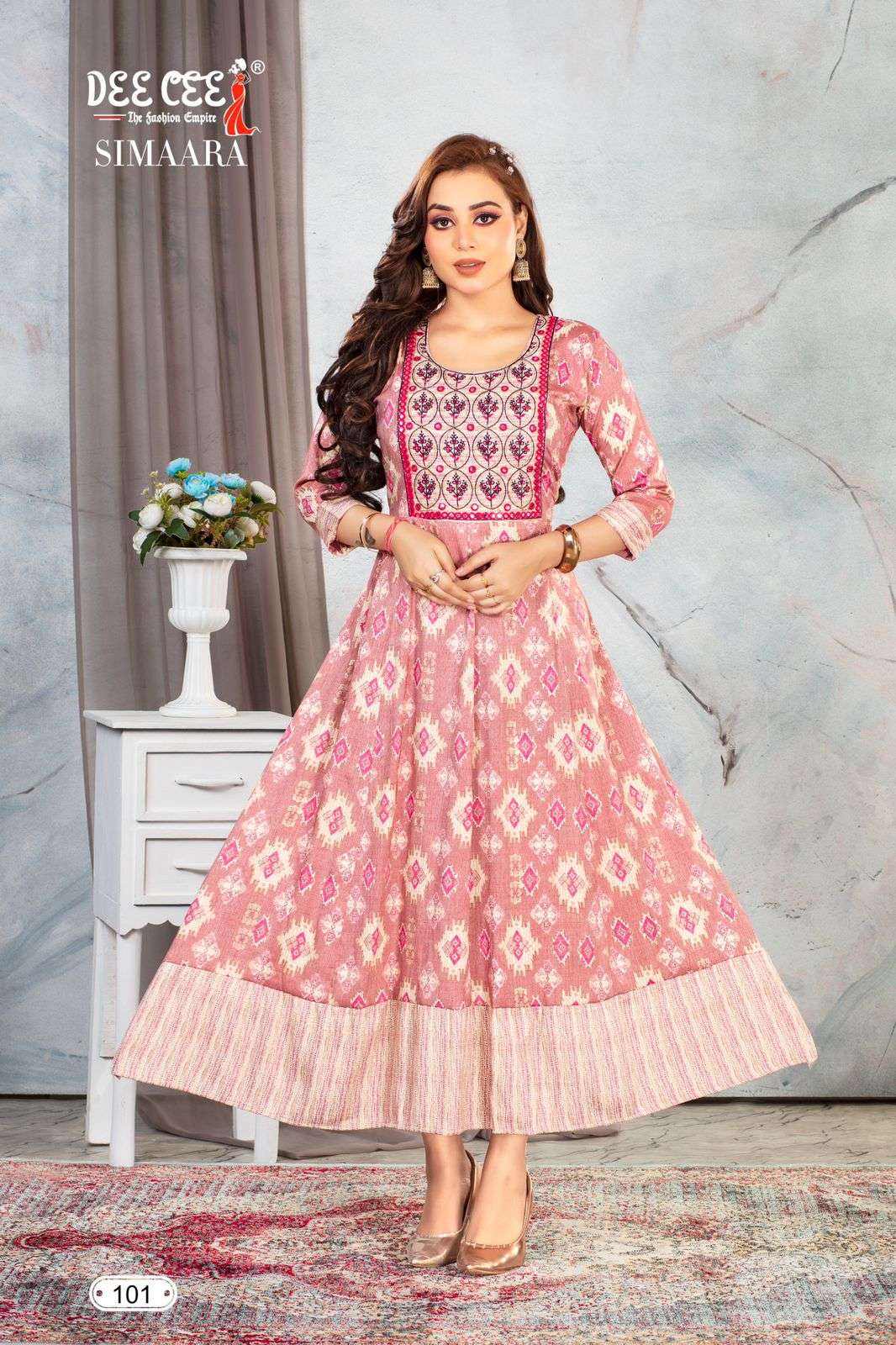 SIMAARA BY DEE CEE 101 TO 106 SERIES CAPSULE PRINT WORK KURTIS