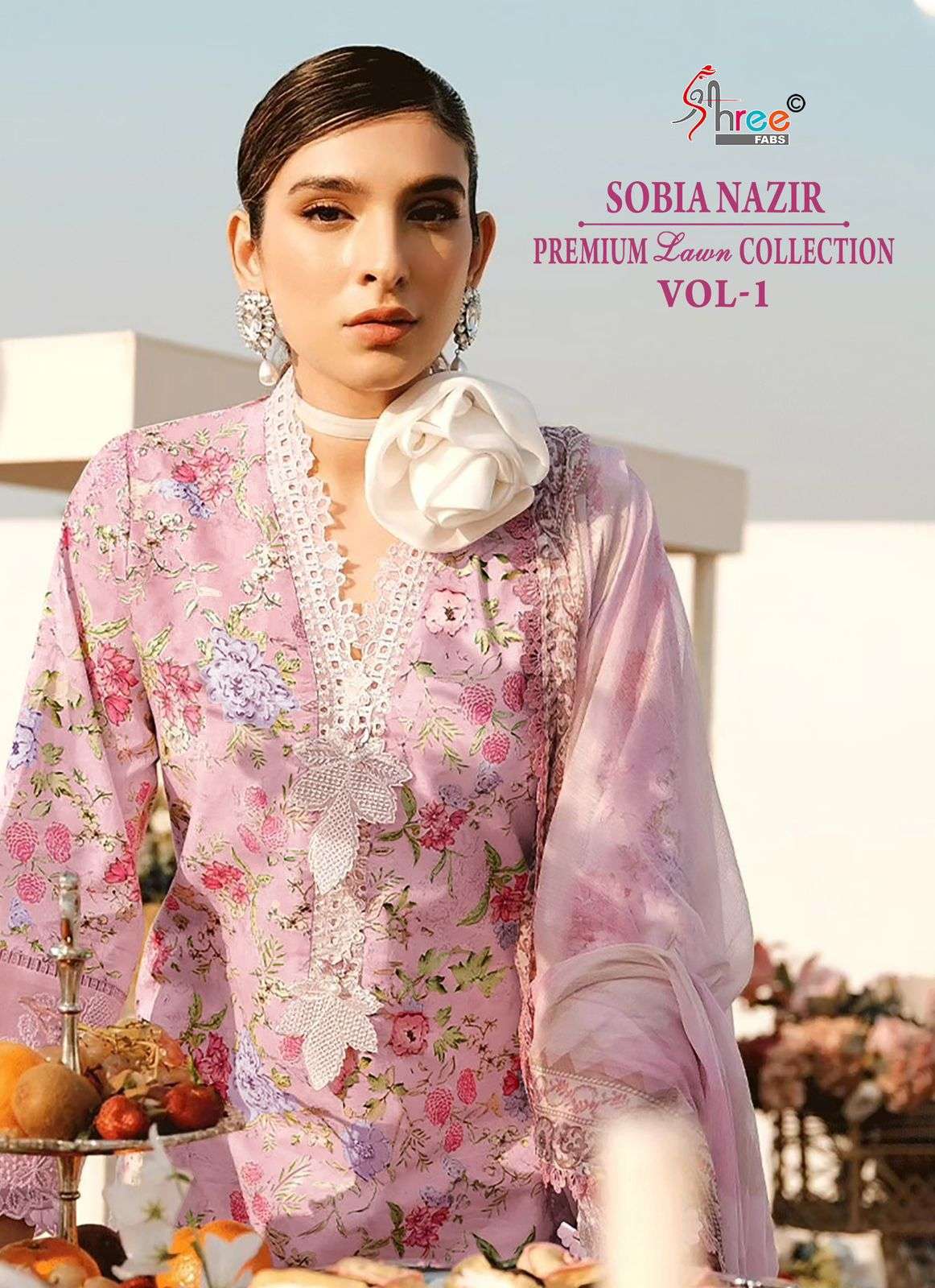 SOBIA NAZIR PREMIUM LAWN COLLECTION BY SHREE FABS 3675 TO 3680 SERIES COTTON WORK DRESSES