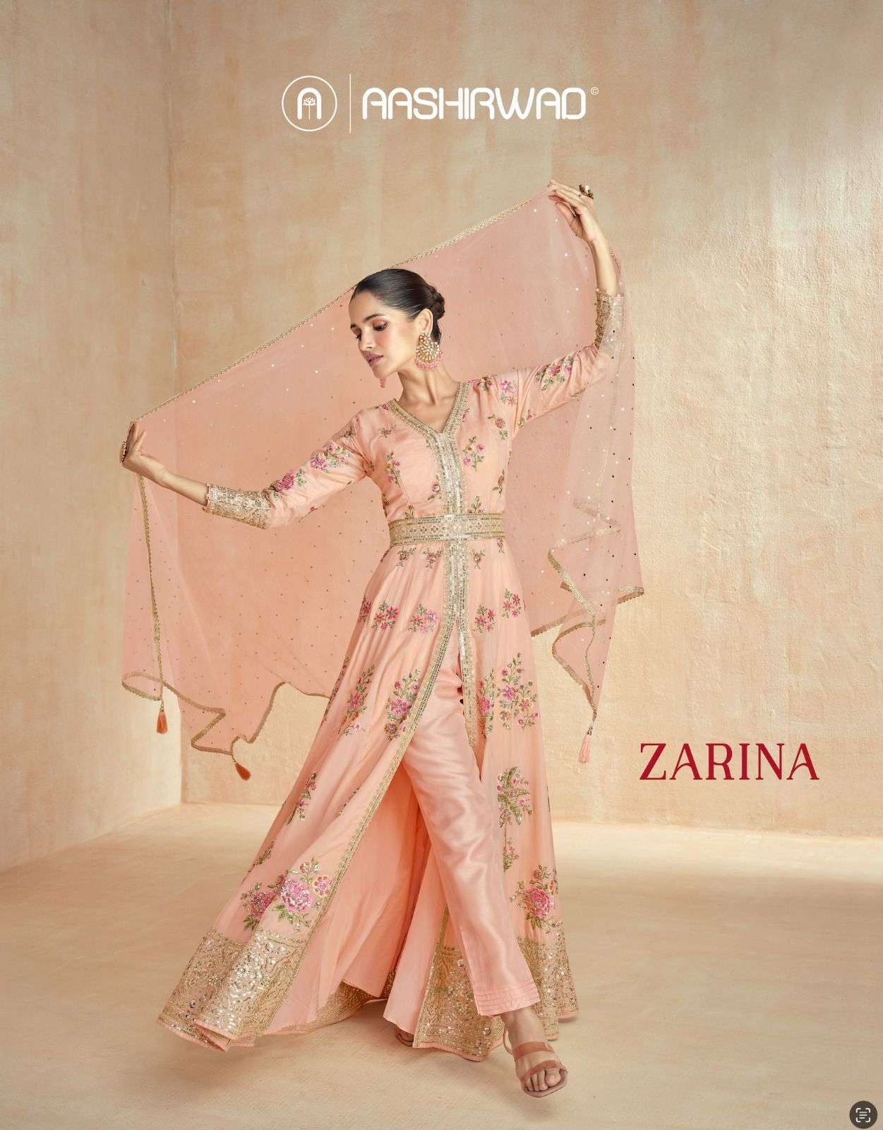 ZARINA BY AASHIRWAD CREATION 10061 TO 10063 SERIES PREMIUM SILK WORK READYMADE DRESSES