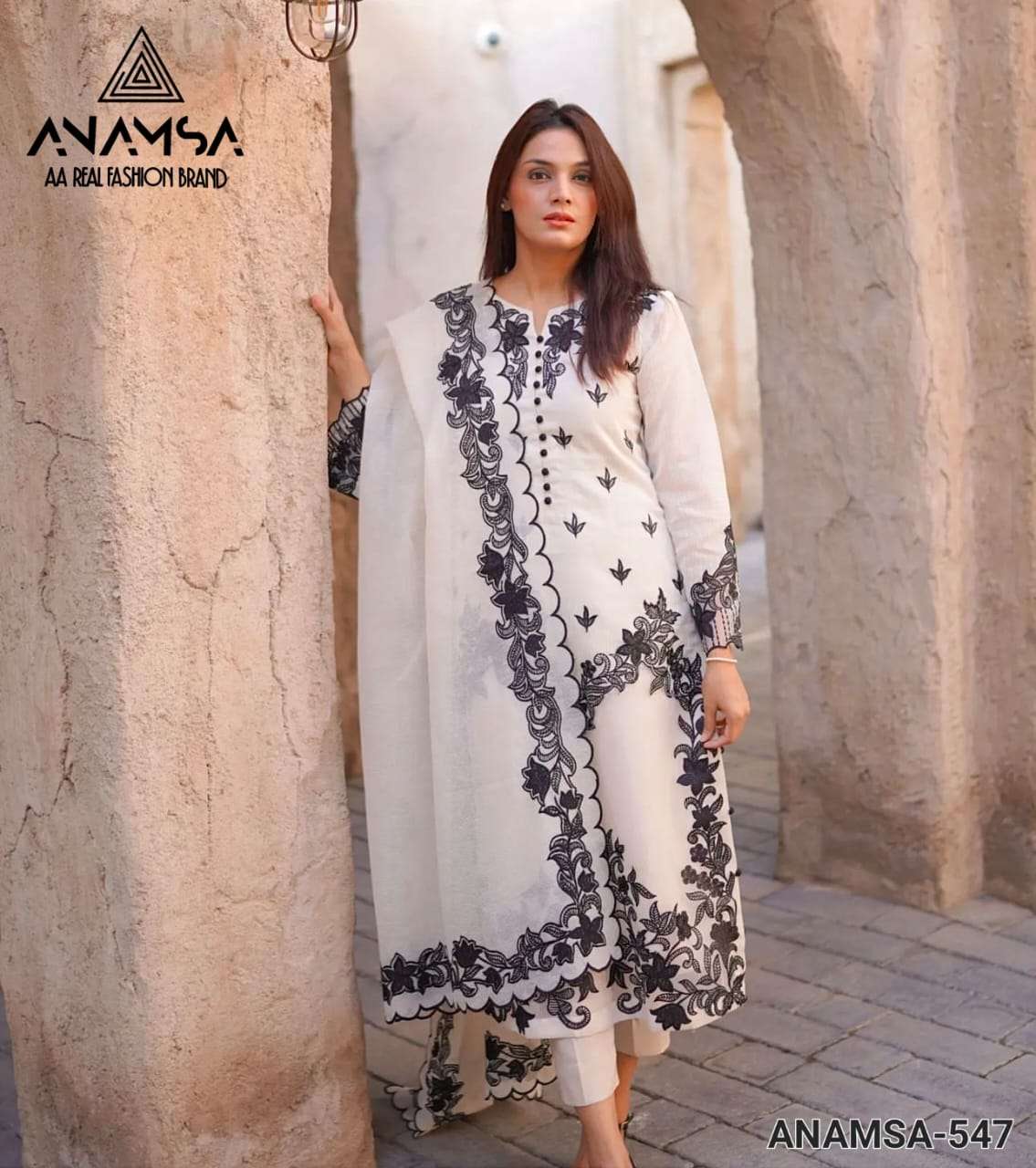 ANAMSA 547 HIT DESIGN BY ANAMSA FAUX GEORGETTE WORK PAKISTANI DRESS