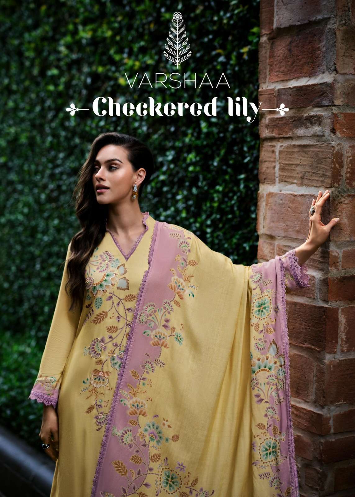 CHECKERED LILY BY VARSHAA CL-01 TO CL-05 SERIES PASHMINA PRINT WORK WINTER WEAR DRESSES