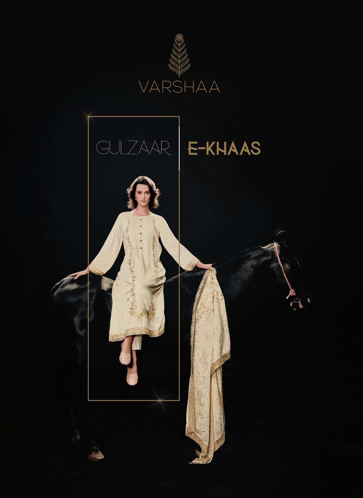 GULZAAR E-KHAAS BY VARSHAA GEK-01 TO GEK-06 SERIES VELVET HEAVY WORK WINTER DRESSES