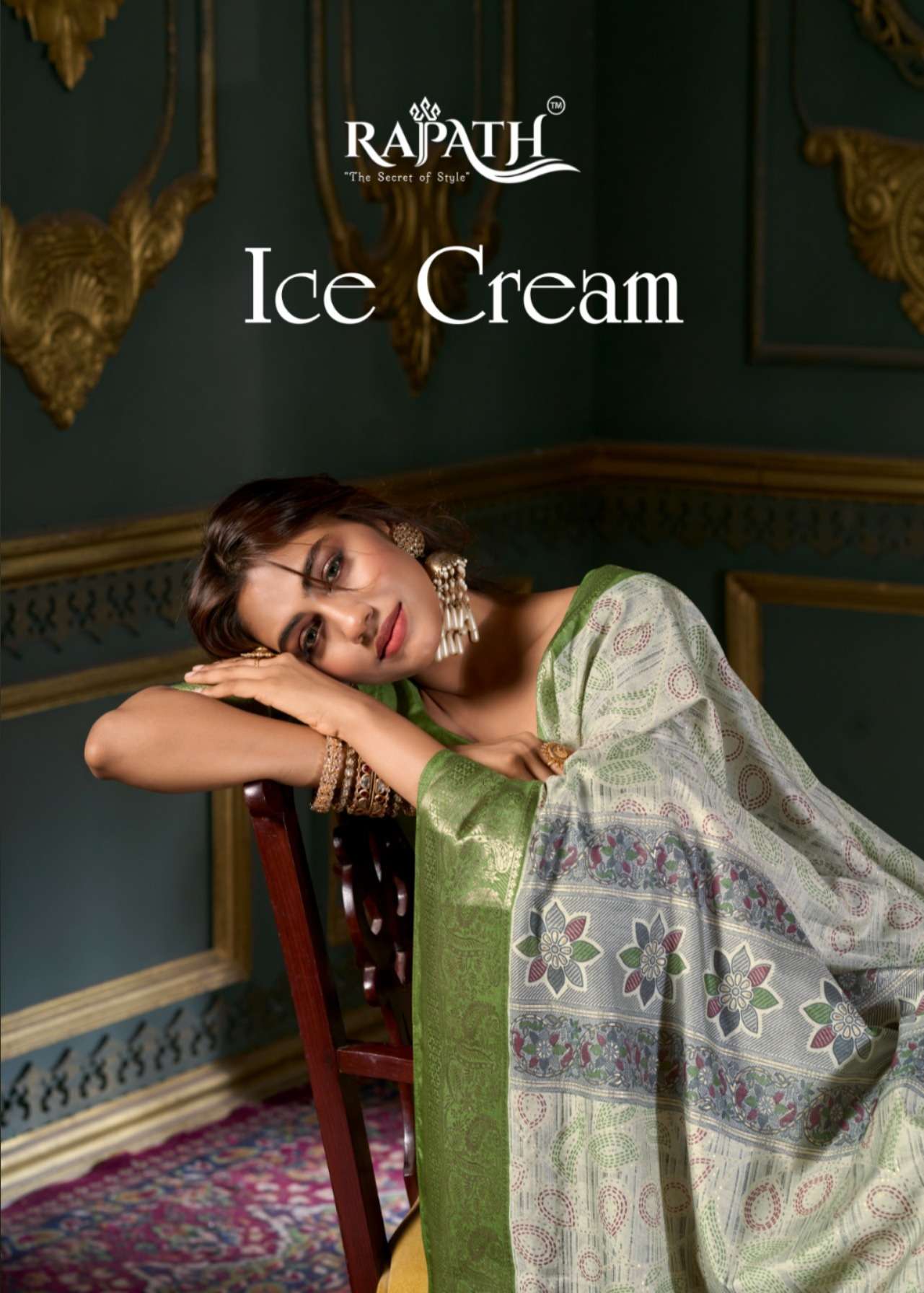 ICE CREAM BY RAJPATH 570001 TO 570006 SERIES SOFT SILK FOIL PRINT FESTIVE WEAR SAREES