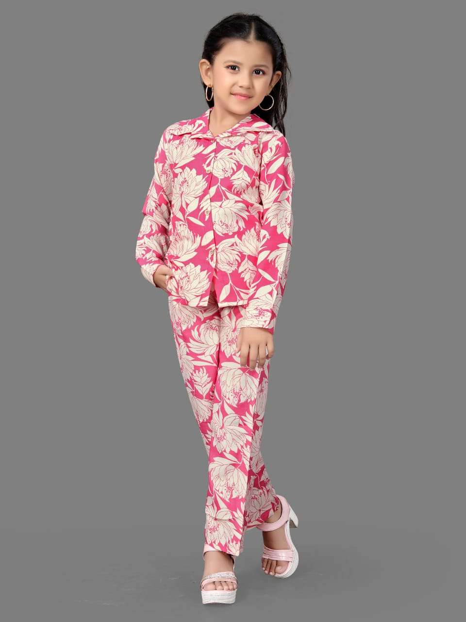 INIYA BY AQSAWHOLESALE RAYON PRINT KIDS WEAR CO-ORD SET