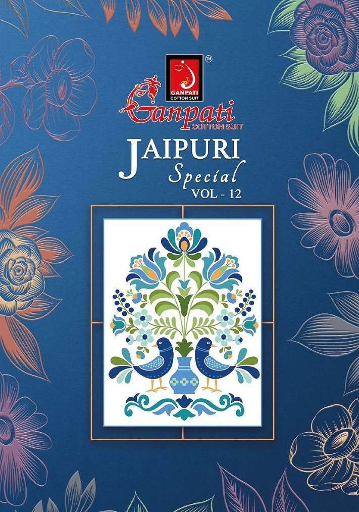 JAIPURI SPECIAL VOL-12 BY GANPATI 266 TO 280 SERIES COTTON PRINT READYMADE DRESSES