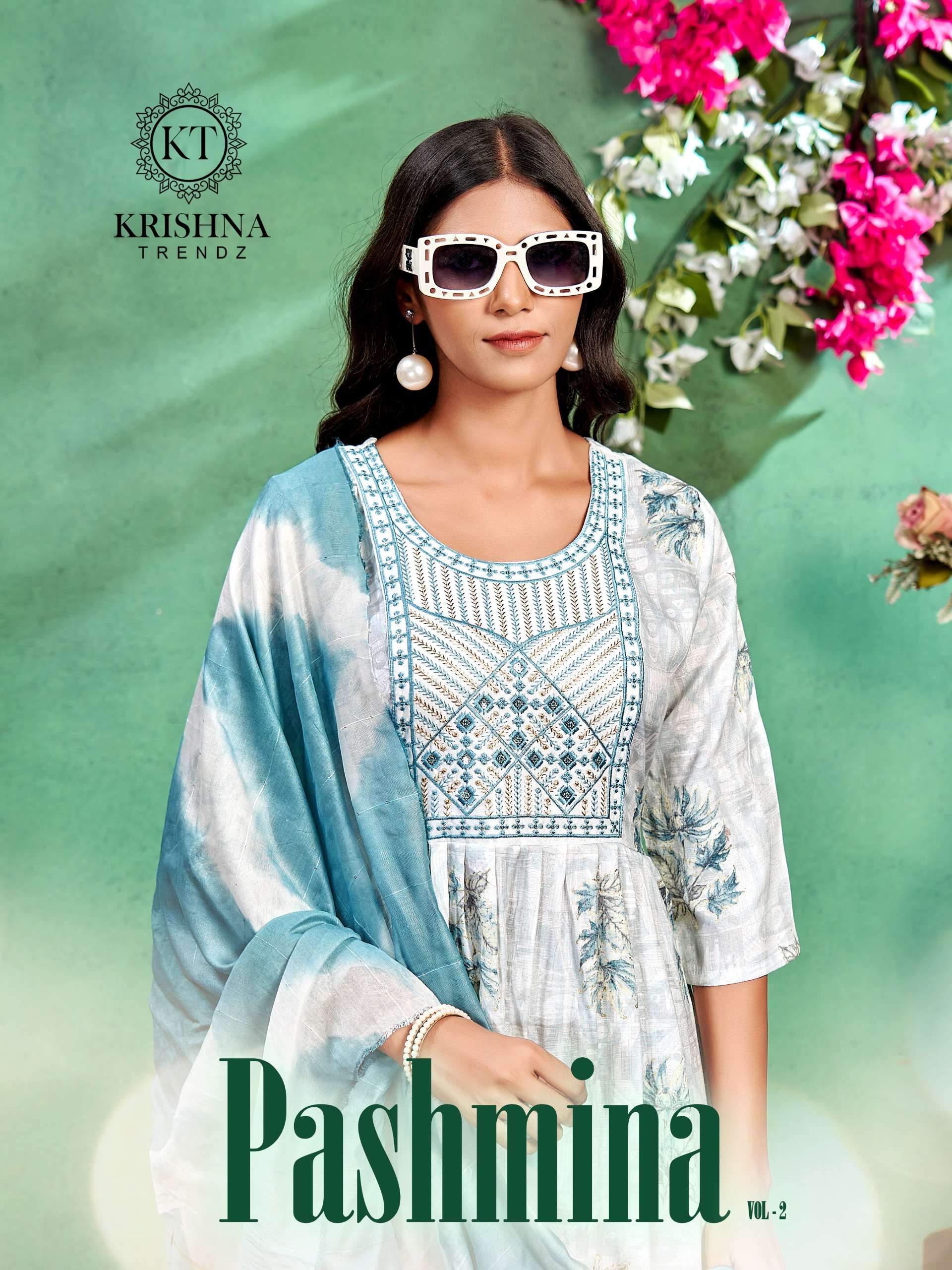 KT PASHMINA VOL-2 BY AQSAWHOLESALE 1001 TO 1006 SERIES CAPSULE PRINT READYMADE DRESSES