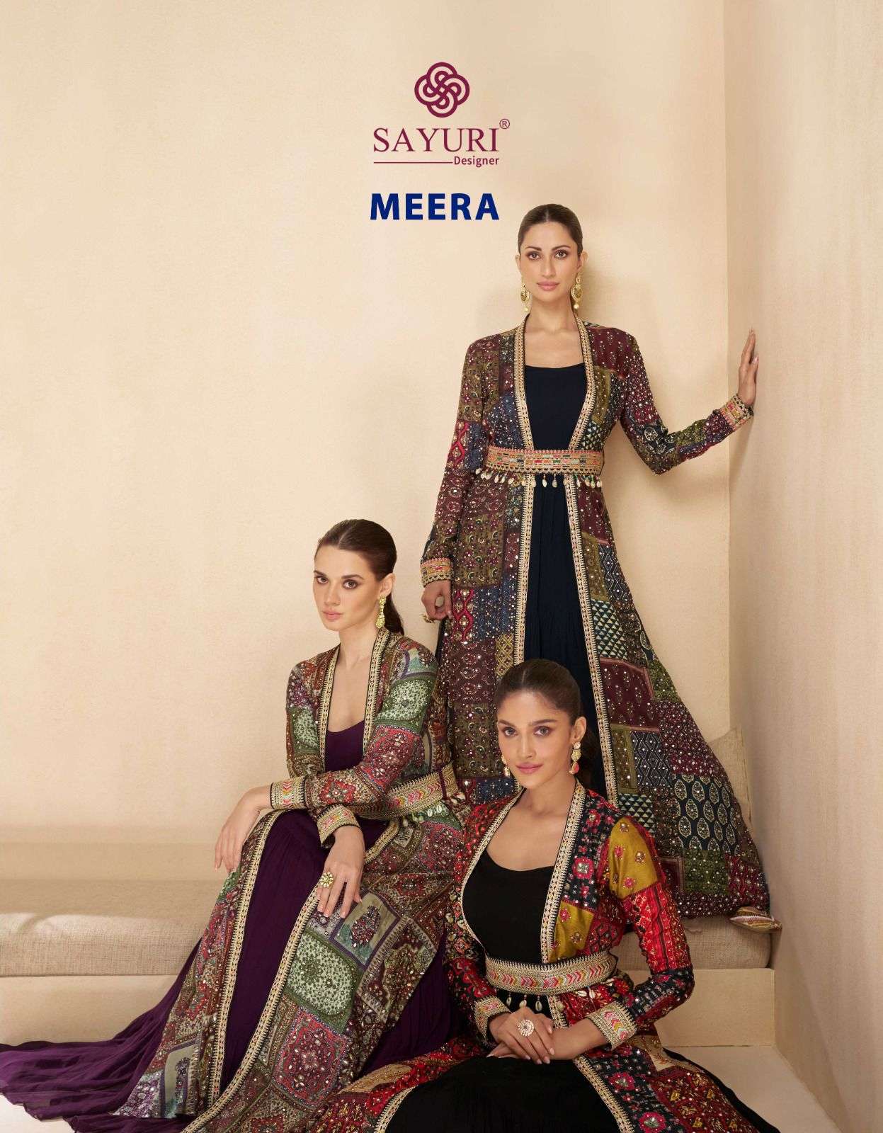 MEERA BY SAYURI 5517 TO 5519 SERIES REAL GEORGETTE HEAVY WORK GOWNS