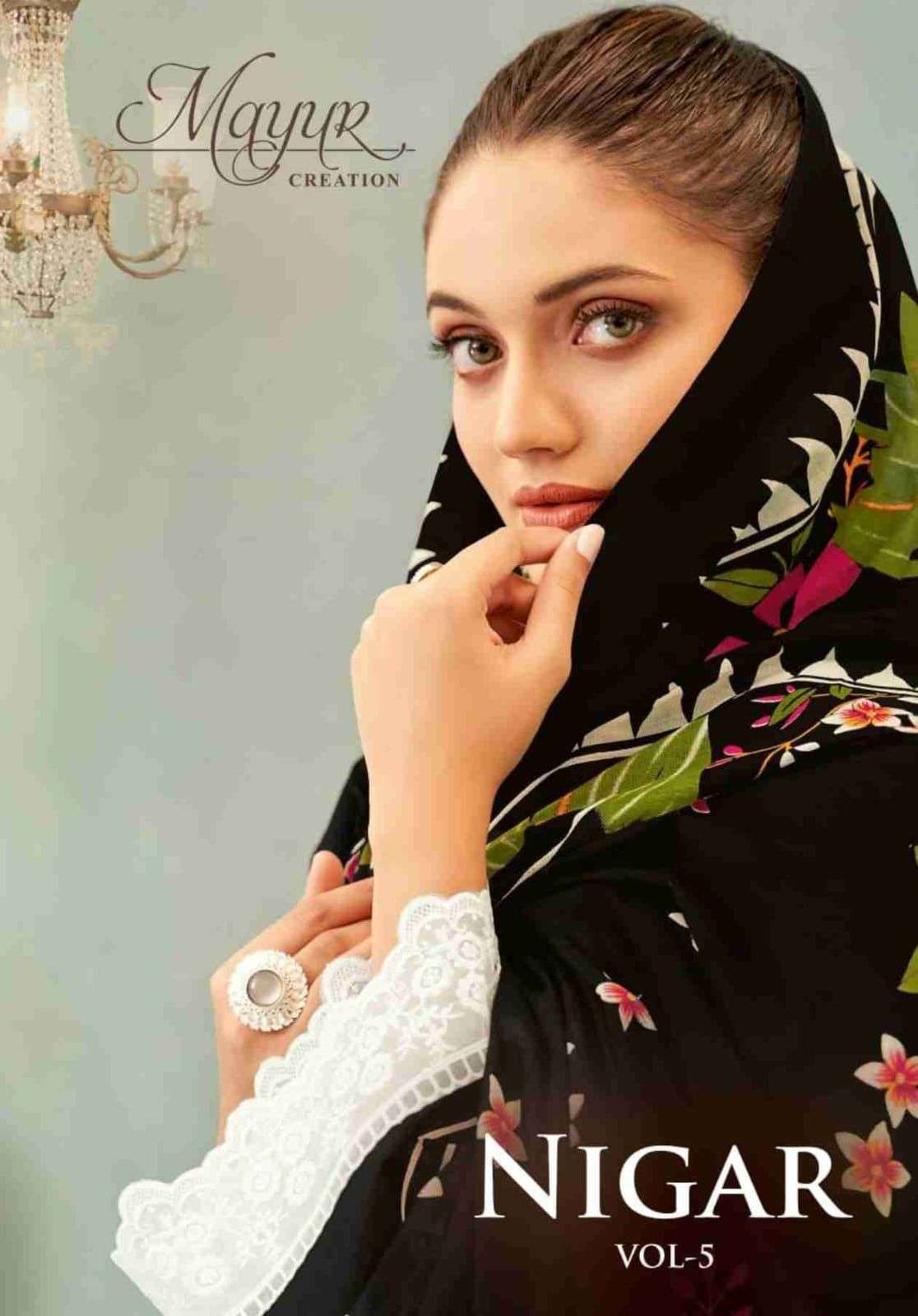 NIGAR VOL-5 BY MAYUR CREATION 5001 TO 5008 SERIES COTTON PRINT DRESSES