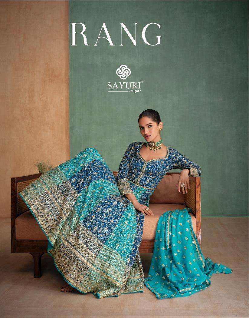 RANG BY SAYURI 5656 & 5657 SERIES GEORGETTE HEAVY EMBROIDERY WORK GOWN & DUPATTAS