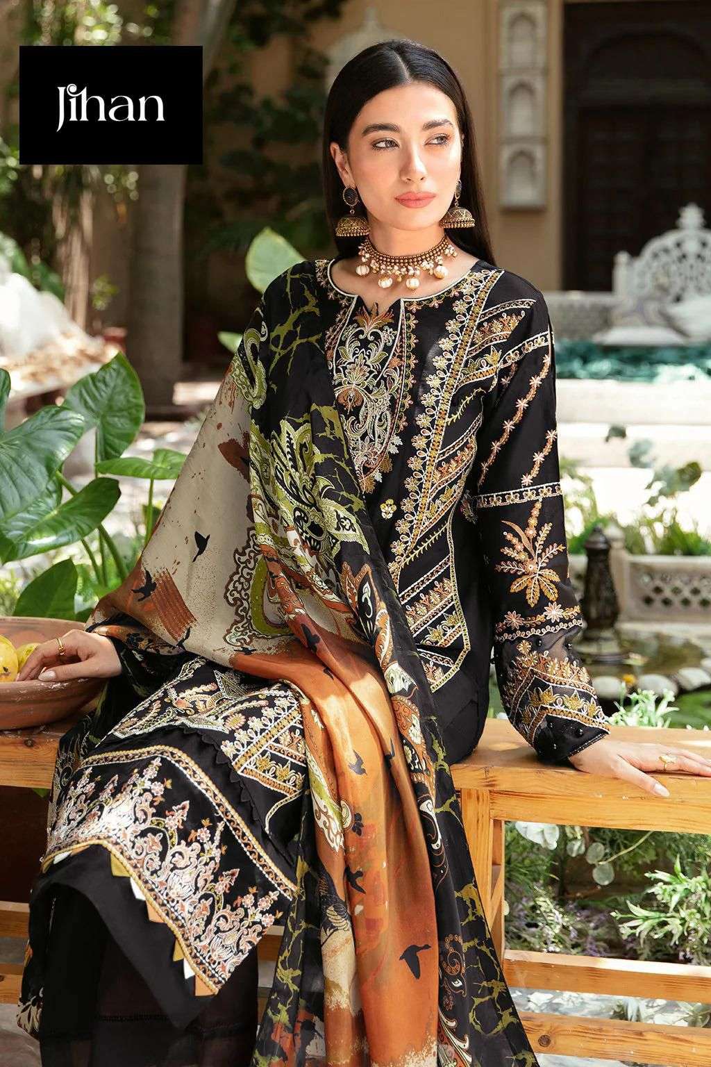 RIWAYAT 3462-A & 3462-B SERIES BY JIHAN COTTON EMBROIDERY WORK PAKISTANI DRESSES