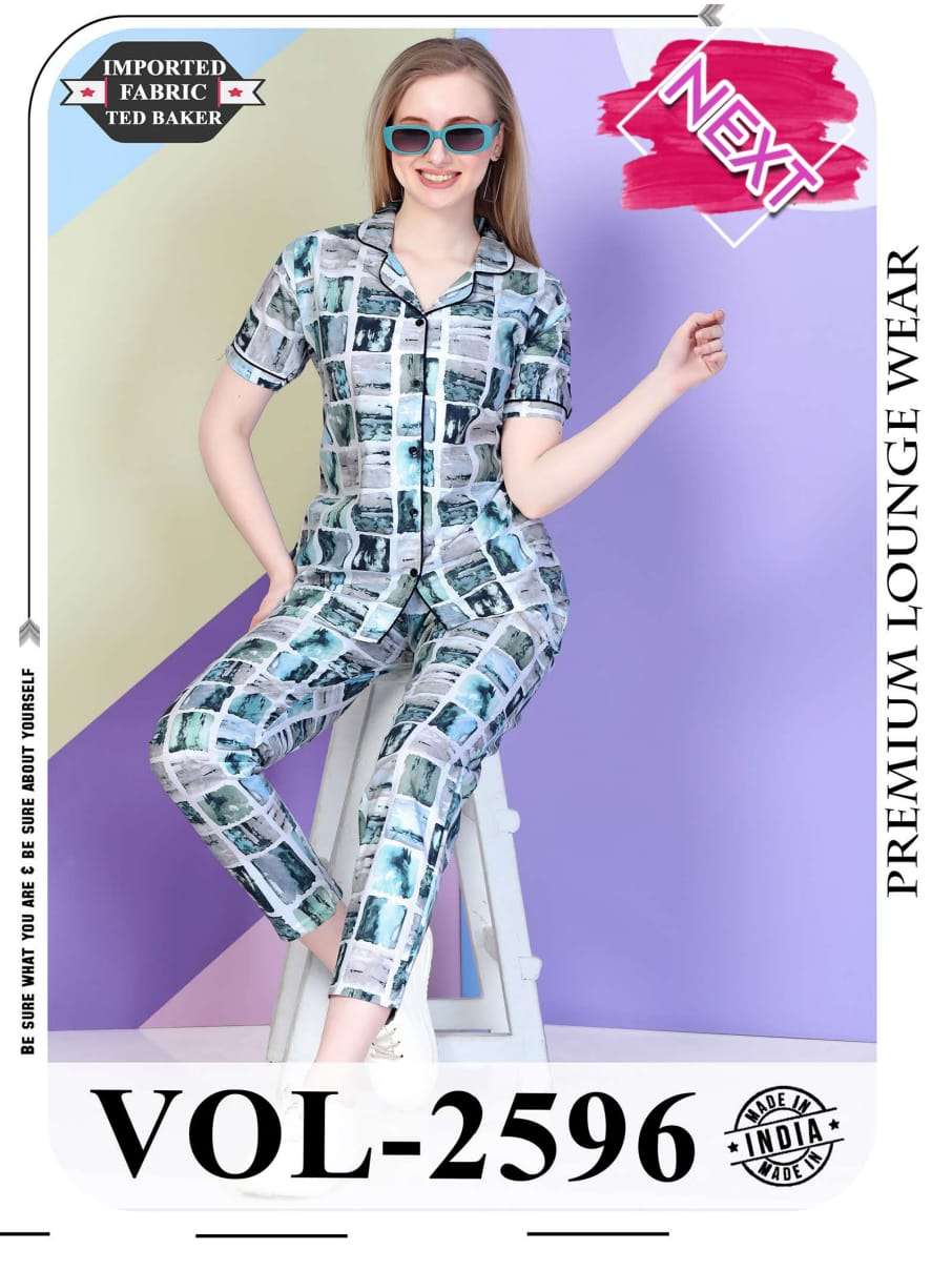 SUMMER SPECIAL 2596-A TO 2596-G SERIES IMPORTED FABRIC PRINT WORK CO-ORD SET