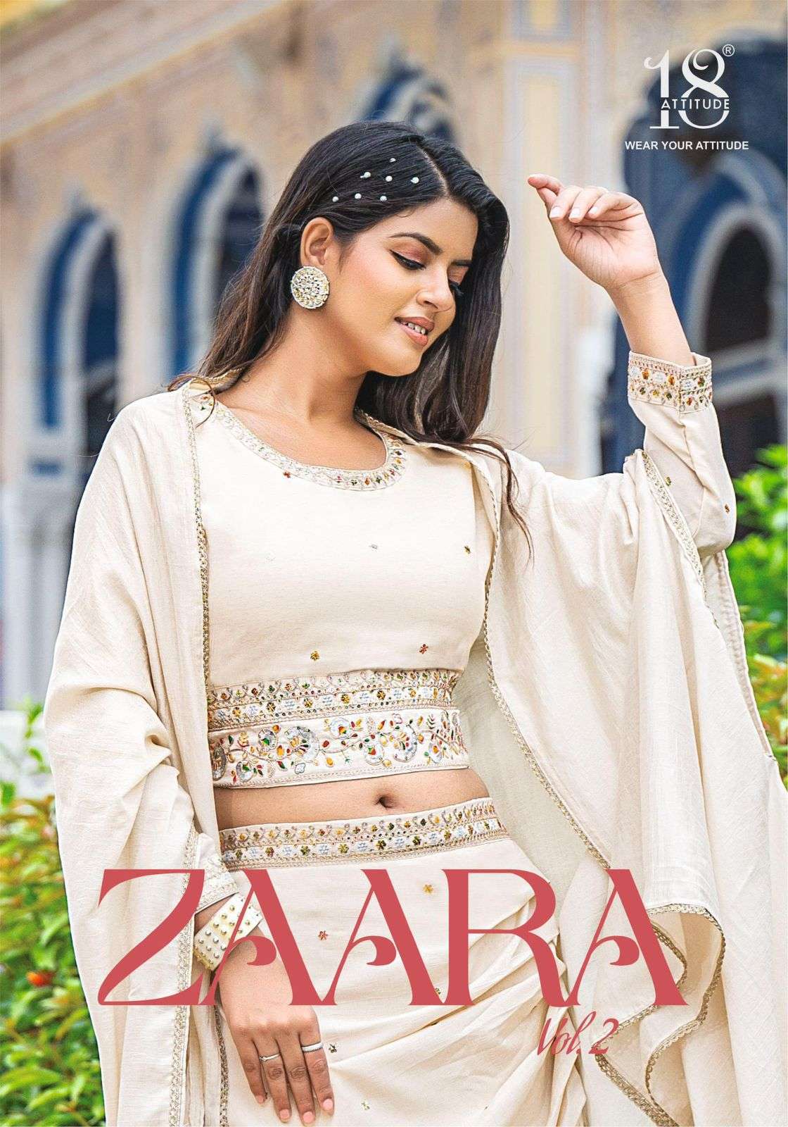 ZAARA VOL-2 BY 18 ATTITUDE 201 TO 205 SERIES VICHITRA SILK HEAVY WORK READYMADE DRESSES