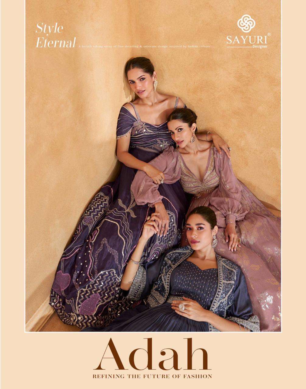 ADAH BY SAYURI 5629 TO 5631 SERIES CHINON SILK HEAVY WORK GOWNS