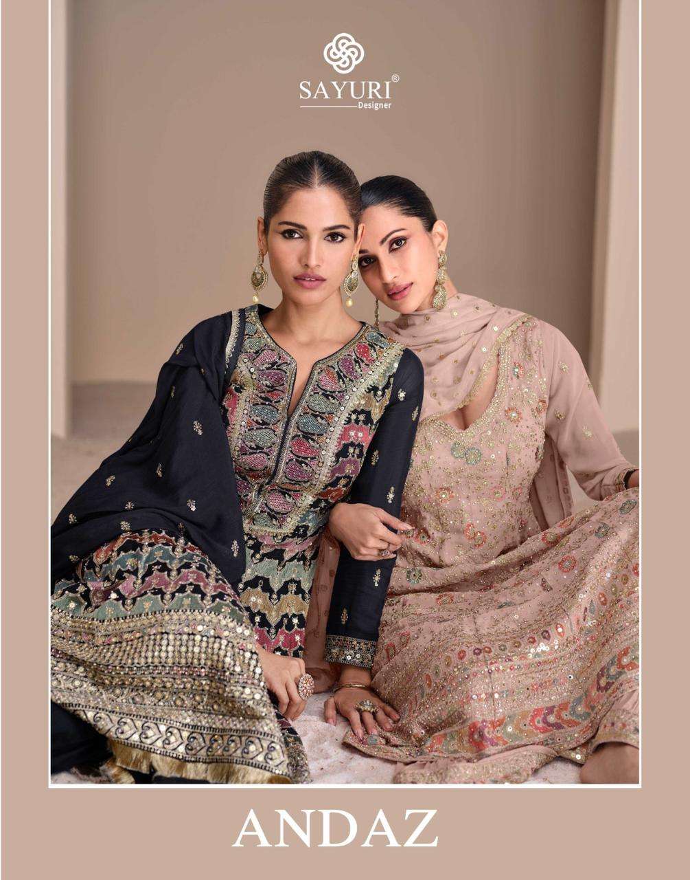 ANDAZ BY SAYURI 5658 & 5659 SERIES GEORGETTE HEAVY EMBROIDERY WORK READYMADE DRESSES