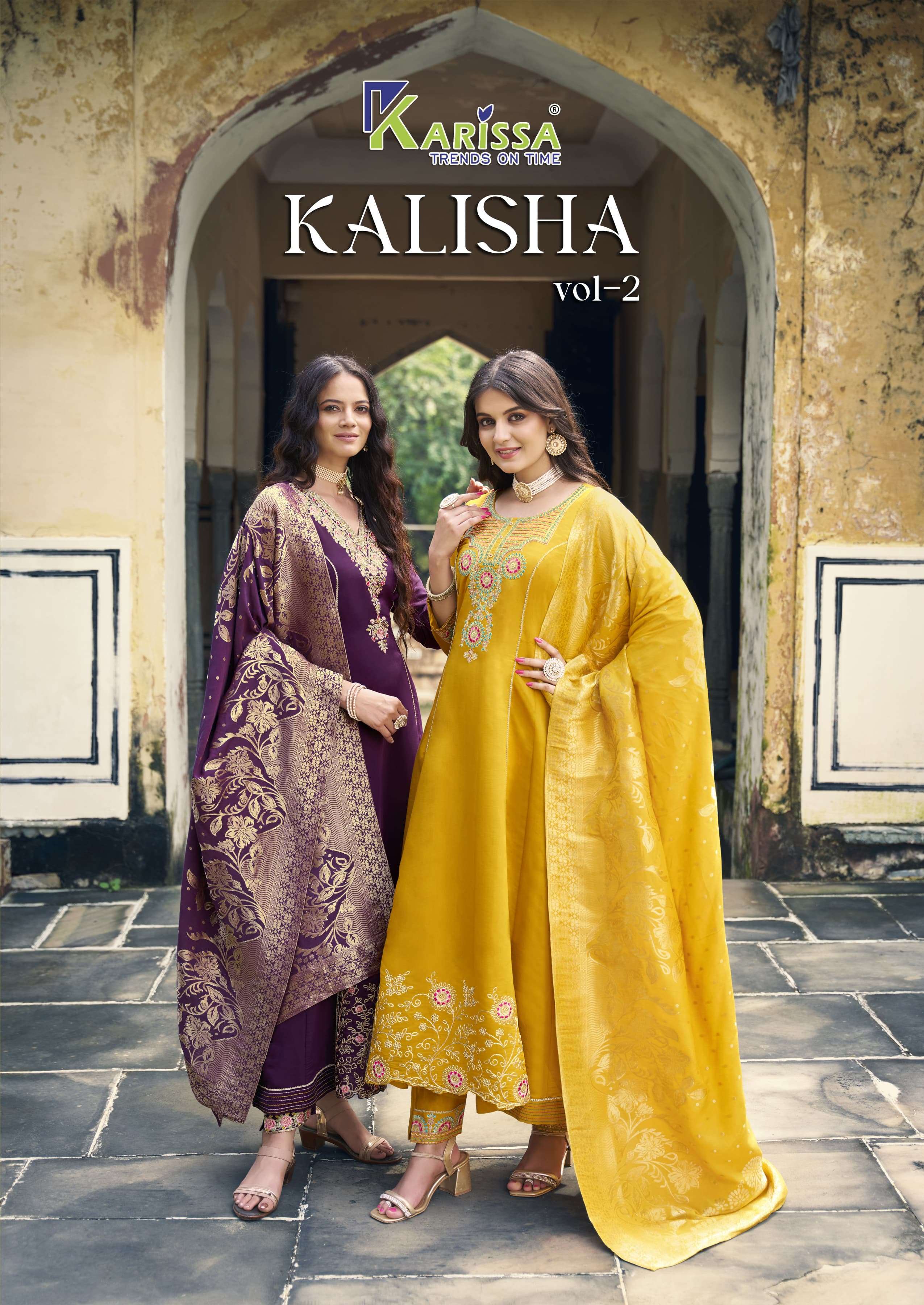 KALISHA VOL-2 BY KARISSA 2001 TO 2004 SERIES VISCOSE SILK WORK READYMADE DRESSES