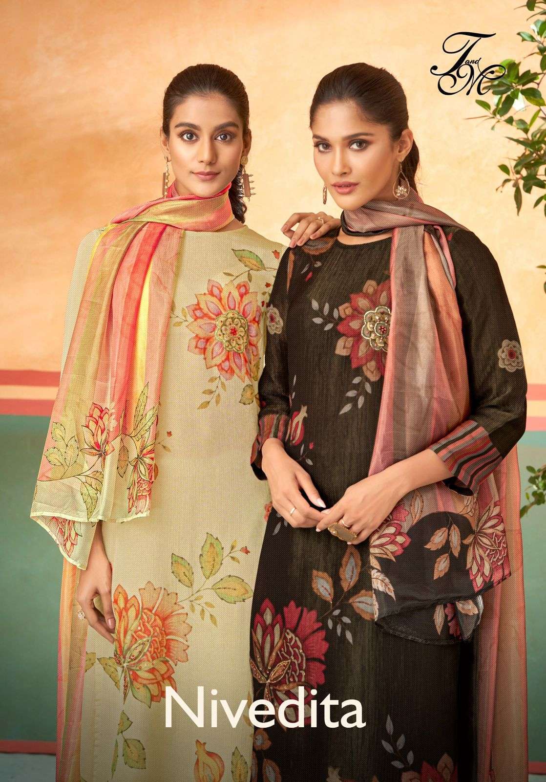 NIVEDITA BY T&M 5323 AND 5326 SERIES TWILL PASHMINA WORK WINTER WEAR DRESSES