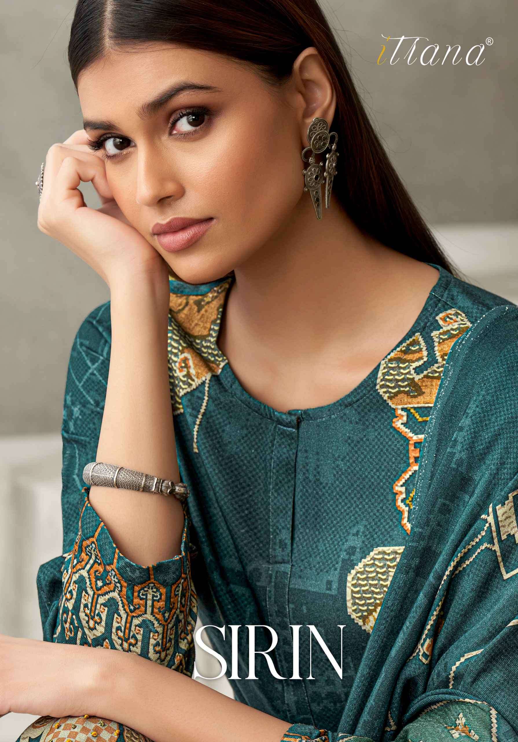 SIRIN BY ITRANA 1209 TO 1289 SERIES TWILL PASHMINA WORK WINTER WEAR DRESSES