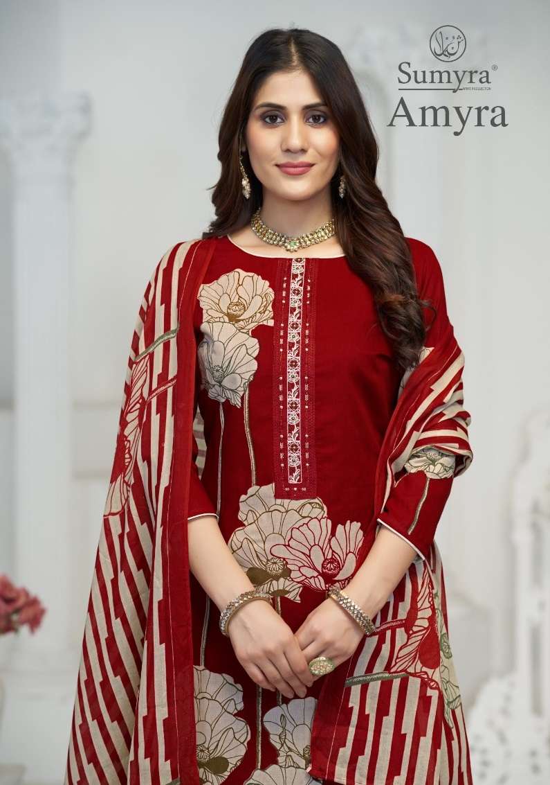 SUMYRA AMYRA BY RADHIKA FASHION 4001 TO 4004 SERIES PURE PASHMINA WORK WINTER DRESSES