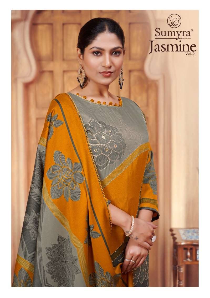 SUMYRA JASMINE VOL-2 BY RADHIKA FASHION PASHMINA PRINT WORK WINTER WEAR DRESSES