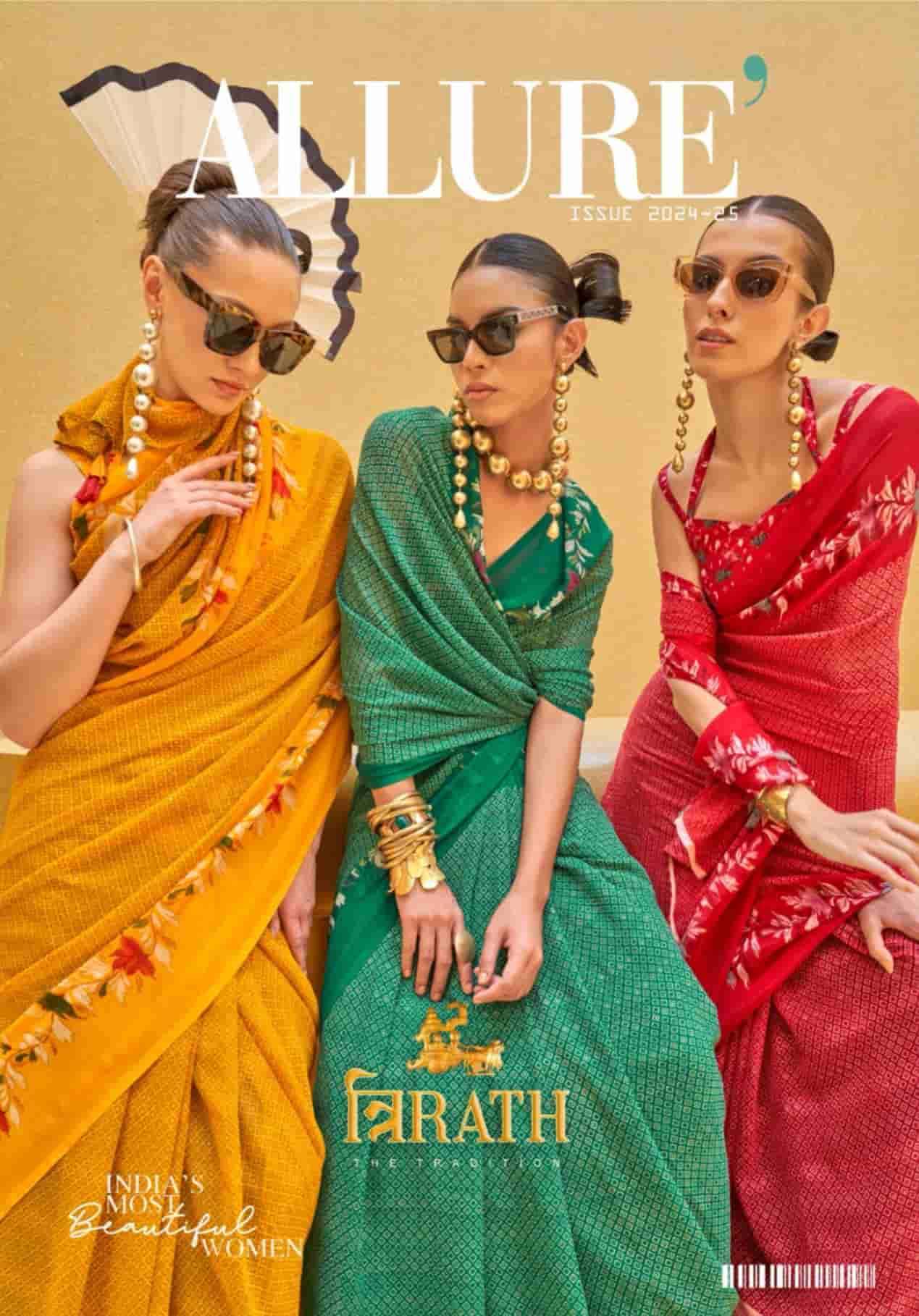 ALLURE BY TRIRATH 10405 TO 10412 SERIES GEORGETTE HEAVY WORK FESTIVE WEAR SAREES