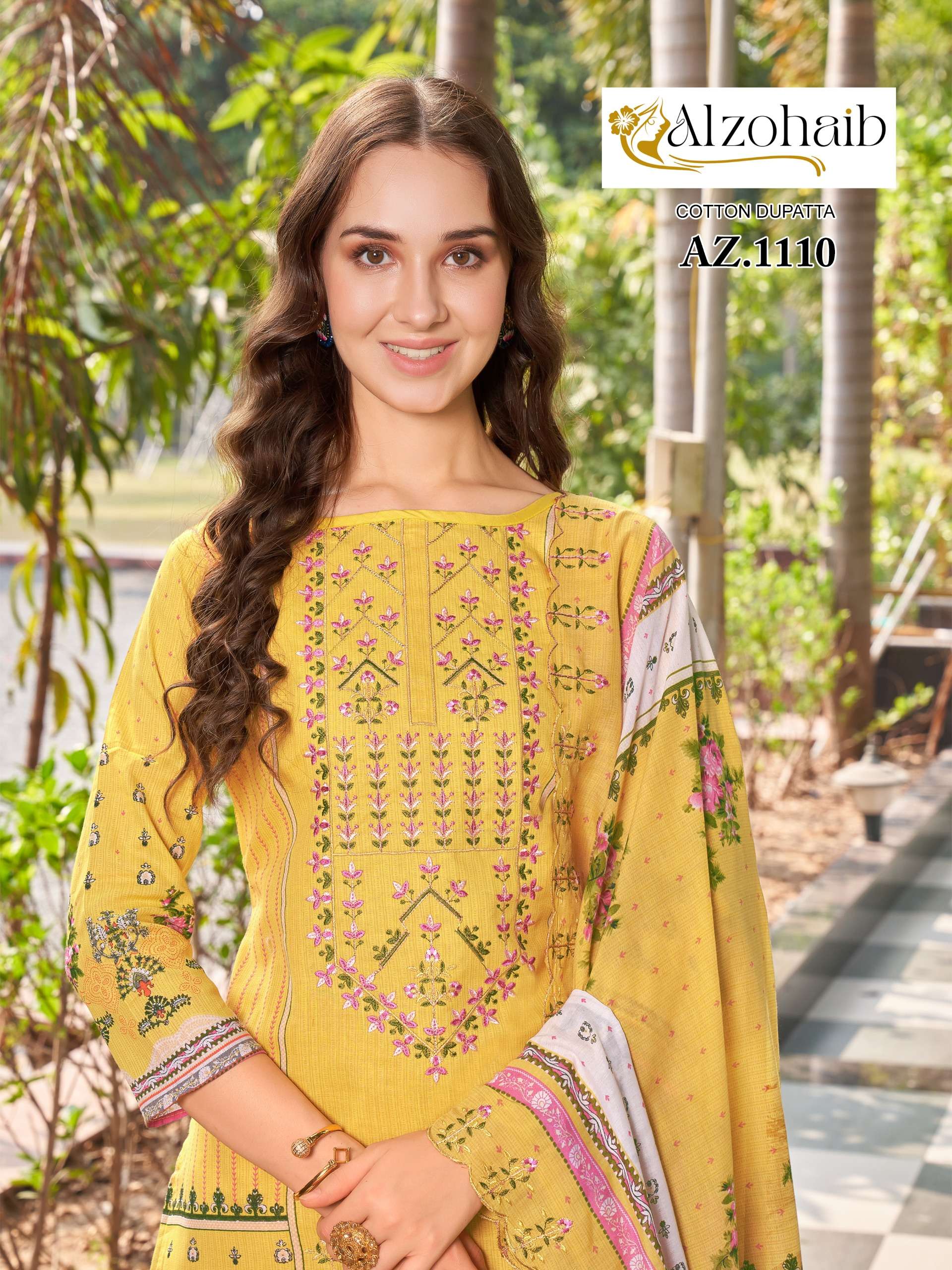 AZ-1009 TO AZ-1111 SERIES BY ALZOHAIB COTTON PRINT WORK DRESSES