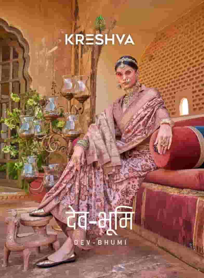 DEV-BHUMI BY KRESHVA 737 TO 746 SERIES SUPER PV SILK FESTIVE WEAR SAREES