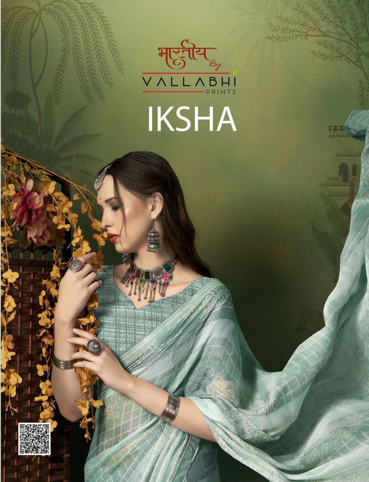 IKSHA BY VALLABHI PRINTS 30491 TO 30496 SERIES GEORGETTE PRINT WORK SAREES