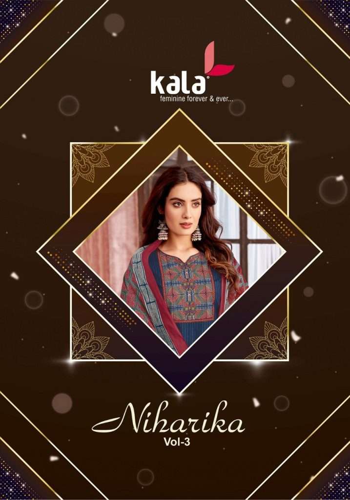 NIHARIKA VOL-3 BY KALA 6801 TO 6808 SERIES HEAVY COTTON PRINT READYMADE DRESSES