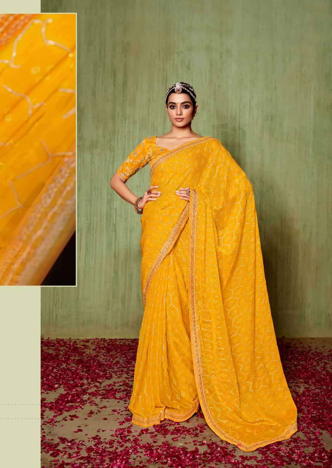 Shop Now Stavan Kirti Pure Chiffon With Cut Work Saree Collection at  wholesaletextile.in